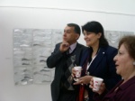 Vice Rector Senol Bektas with Turkish artists Nur Gökbulut and Nurtac Özler